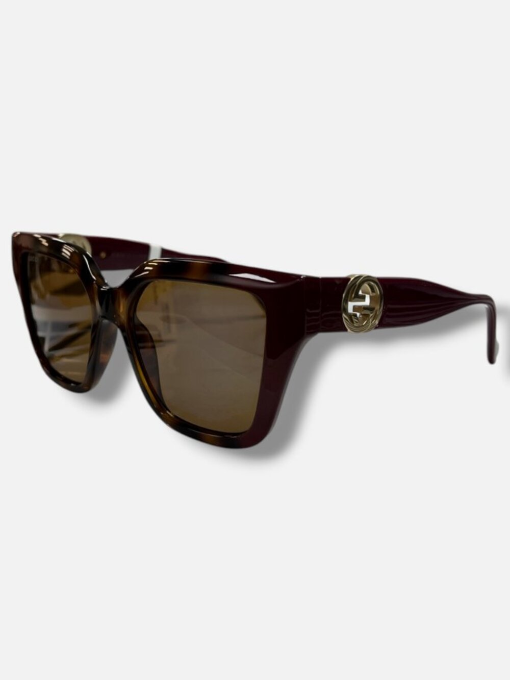 Gucci GG1023S Women's Red Rectangular Sunglasses 54-17-140